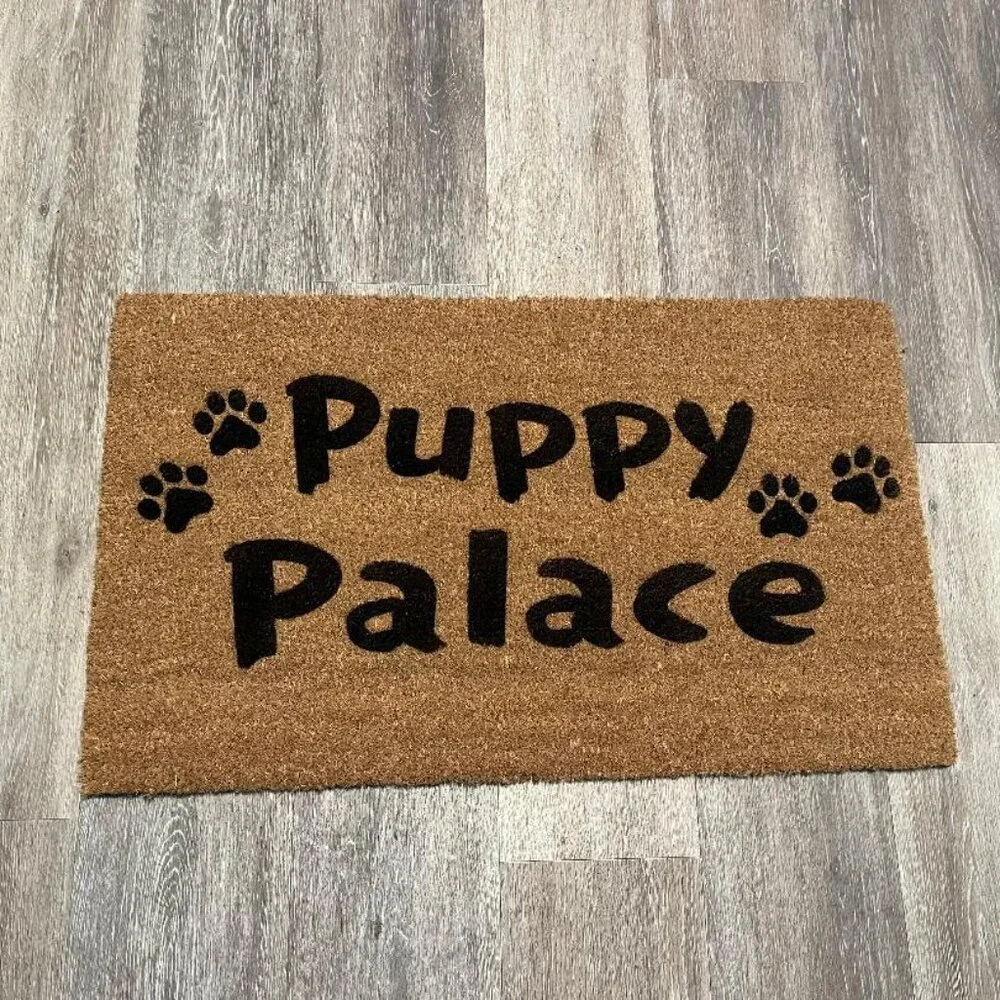 Puppy Palace decorative coir doormat